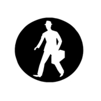 イラスト：歩いているビジネスマン