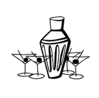 イラスト：カクテルグラスとシェイカー